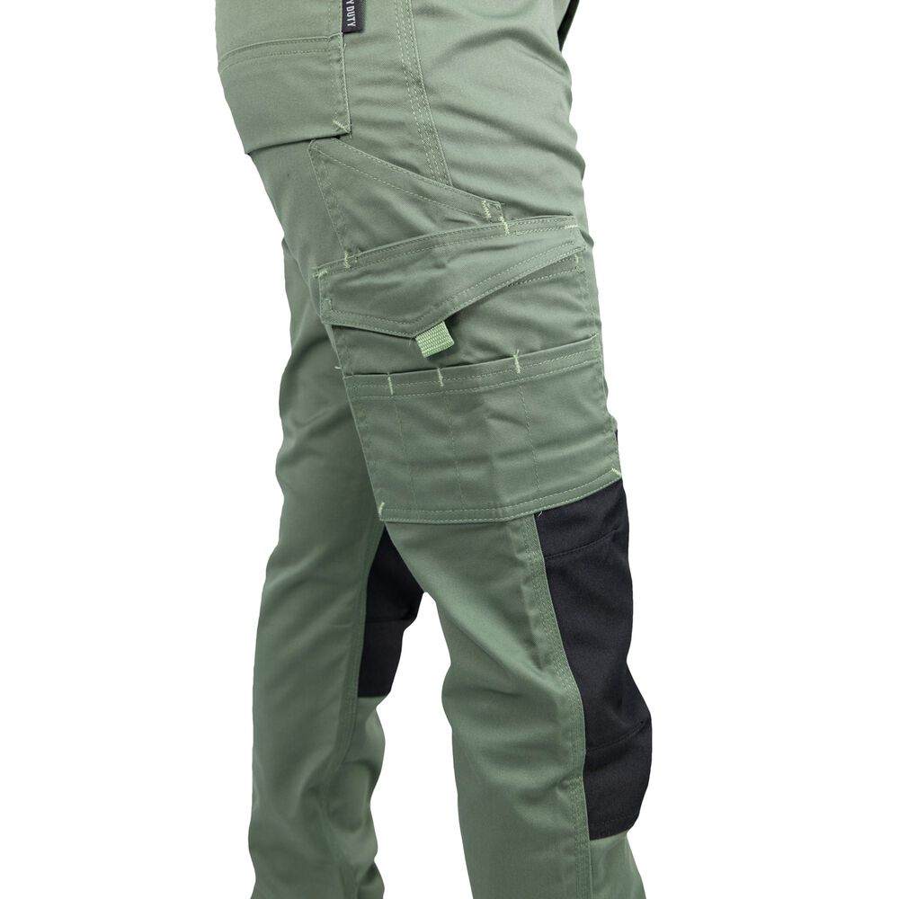 Pantal&oacute;n Cargo Hw Dakota Spandex Mujer Verde Oliva image number 6.0